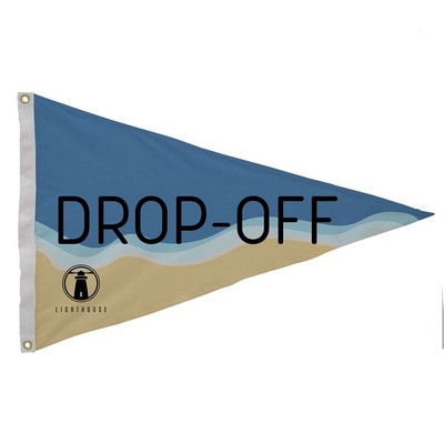 2' x 3' Polyester Pennant Flag Single-Sided