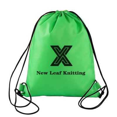 14" x 17" Polyester Drawstring Backpack