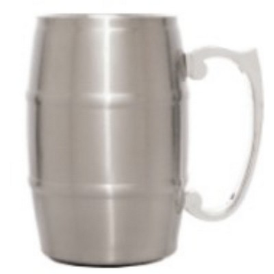 17 oz Stainless Steel Barrel Mug w/Handle