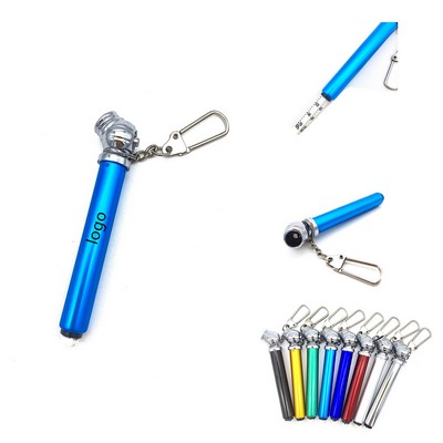 Mini Aluminum Tire Pressure Gauge with Key Chain