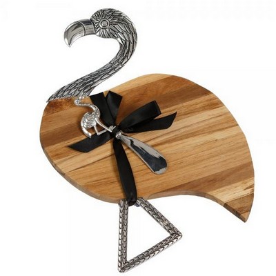 Acacia Tropical Cheese Board Flamingo