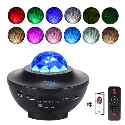 Bluetooth Star Projector Night Light with Music Player