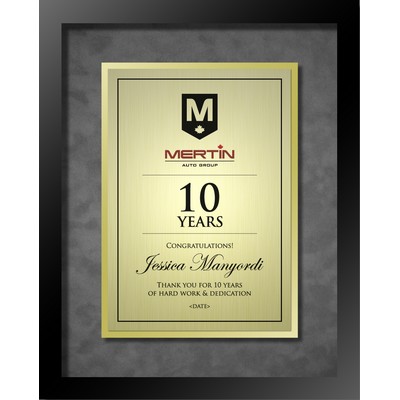 Gander (Black) - Gold Aluminum Certificate Shadow Box - Vertical 12.5"x15.5"