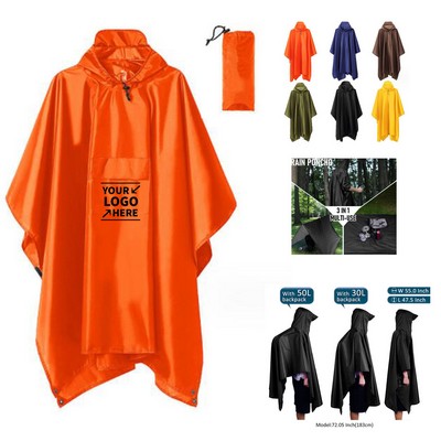 3 in 1 Waterproof Lightweight Raincoat