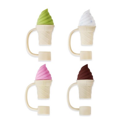 10mm Ice Cream Style Silicone Straw Topper