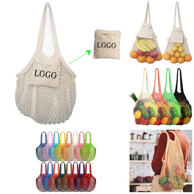 Collapsible Mesh Market Tote Bag