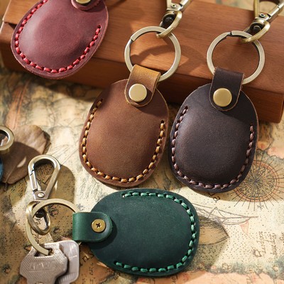 Genuine Leather Air Tag Keychain/Case