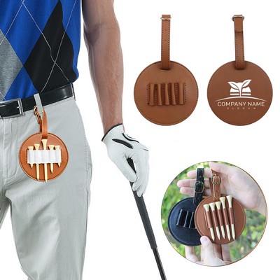 Leather Golf Tee Carrier