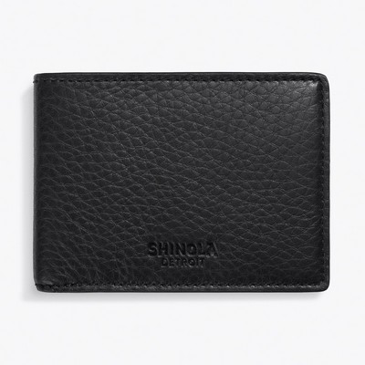 Shinola Slim Black Bifold Wallet