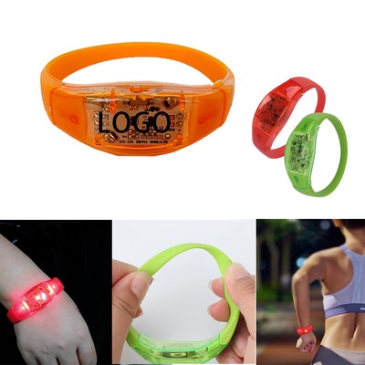 Led Silicone Bracelet Sound Activated