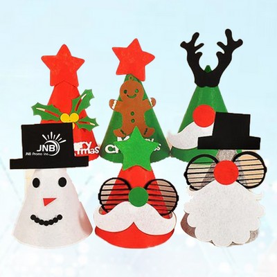 Handcrafted Felt Christmas Hats and headband Set