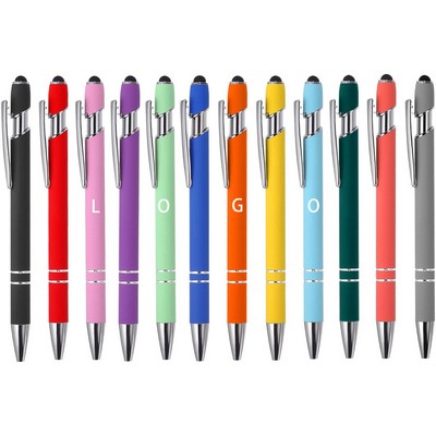 2 In 1 Retractable Metal Stylus Ballpoint Pen