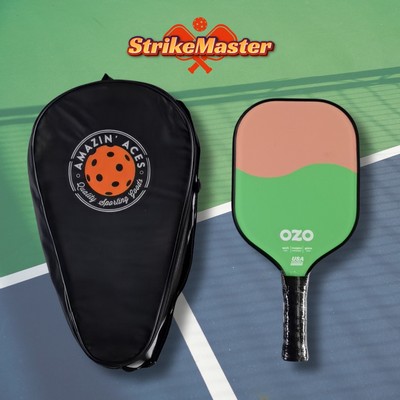 StrikeMaster Single Fiberglass Pickleball Paddle with PU Leather Bag