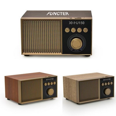 Vintage Style Wireless Speaker Wooden Speaker