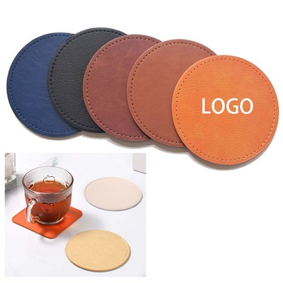 15in Riveted Round Leather Placemat