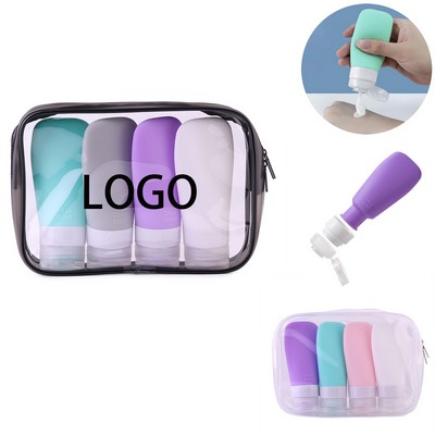 Portable Silicone Bottle Travel Set