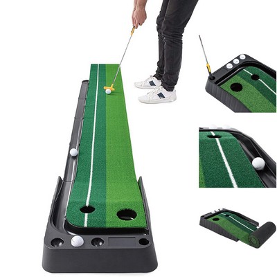 Indoor Golf Putting Green with Ball Return