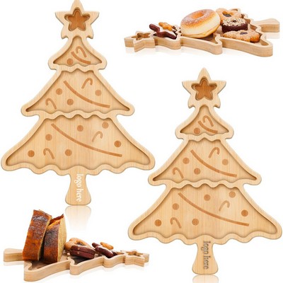 Christmas tree Shape Wooden Food Serving Tray