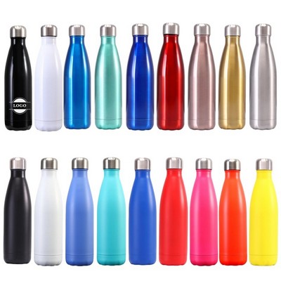 17 Oz. Stainless Steel Insulated Sports Water Bottle