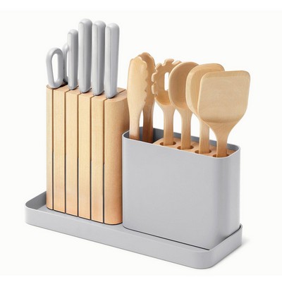 Caraway 14Pc Knife & Utensil Set Gray