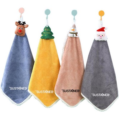 Cute Christmas Hand Towels with Hanging Loop