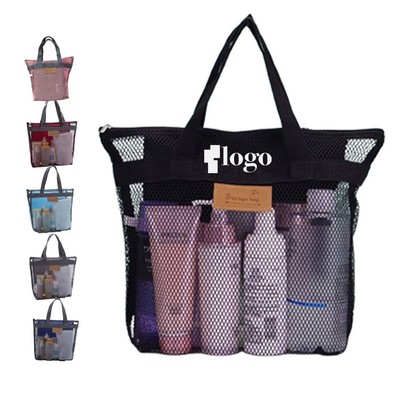 Portable Bath Organizer Mesh Shower Bag