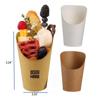 16 Ounce French Fries Holder Disposable Paper French Fry Cups Charcuterie Cups for all Occasions