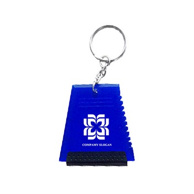 Portable Creative Mini Trapezoidal Ice Scraper Keychain