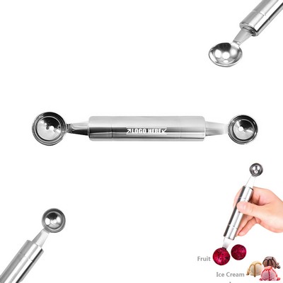 Metal Dual Headed Ice Cream Scoop Salad Spoon