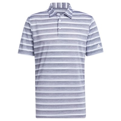 Adidas® 2 Color Stripe 2024 Golf Polo Shirt- Gray Three/White