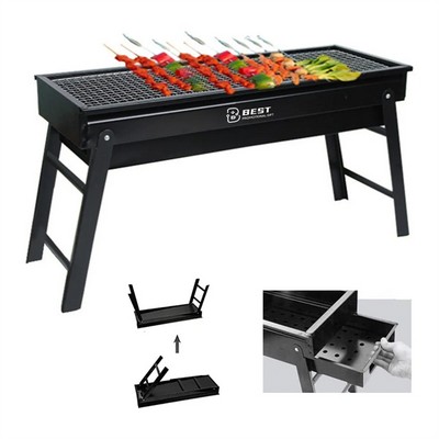 Portable Folding Charcoal Grill for Outdoor BBQ