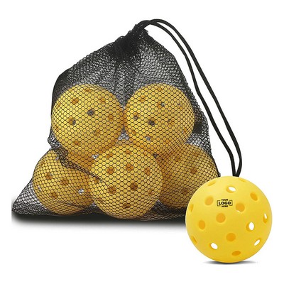 6 Pack Durable Pickleball Balls for Outdoor and Indoor Play