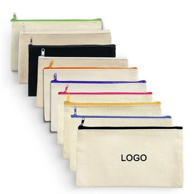 Zippered Canvas Pencil Case for School and Office