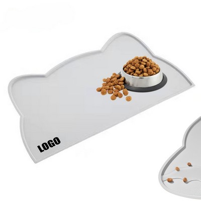 Ear Shaped Pet Dining Mat Food Tray