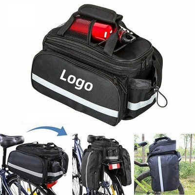 Bicycle Rear Rack Trunk Bag Panniers Bag with Reflective Trim