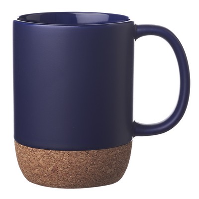 Matte Cork Bottom Ceramic Mugs . 15 oz