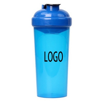 23Oz Protein Powder Shaker Bottle Cup W/ Mixer Ball