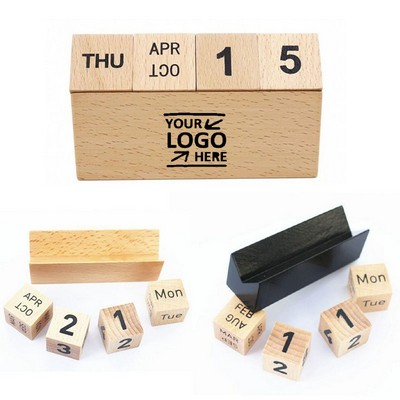 Wooden Creative Office Desk Calendar