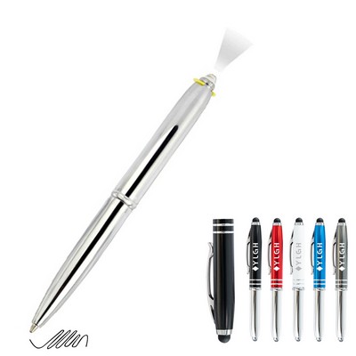 Stylus Metal Pen With Flashlight