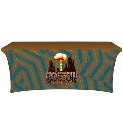 6' Open Back Fitted Stretch Table Cover (Full Color Dye Sublimation)