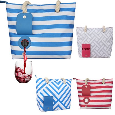 Beach Wine Tote Bag