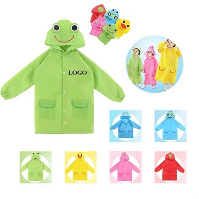 Kids Waterproof Hooded Raincoat Lightweight Jacket