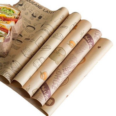 10" x 6" Greaseproof Paper Food Sheets