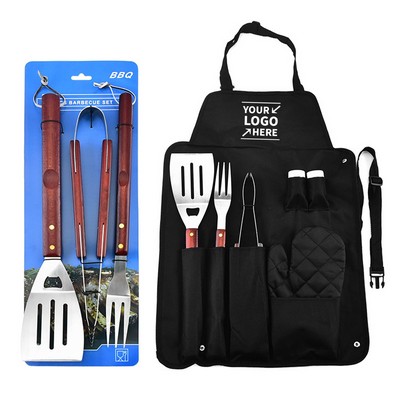 7-Piece BBQ Apron and Utensil Set