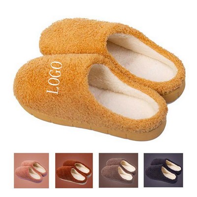 Plush Slippers W/ Thick Sole