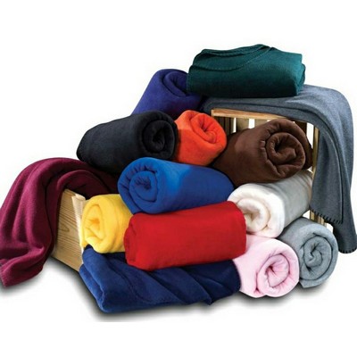 Hunter Green Polar Fleece Full Throw Blanket