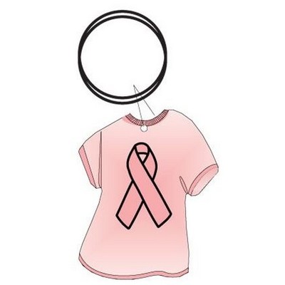 Awareness Ribbon T Shirt Executive Key Chain w/Mirrored Back (4 Sq. Inch)