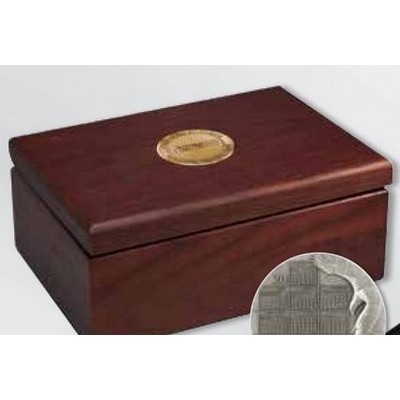 Cherry Finish Walnut Plain Keepsake Box (No Customization)