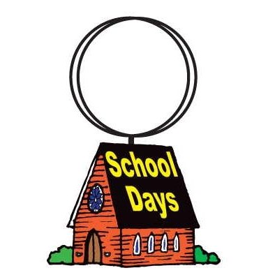 School Days House Keychain w/Mirrored Back (8 Square Inch)