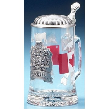 Canada Glass Stein Mug